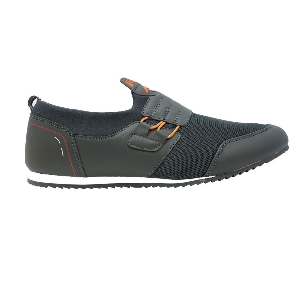 Size 8 Men’s Sleek Black and Orange Men's Sneakers